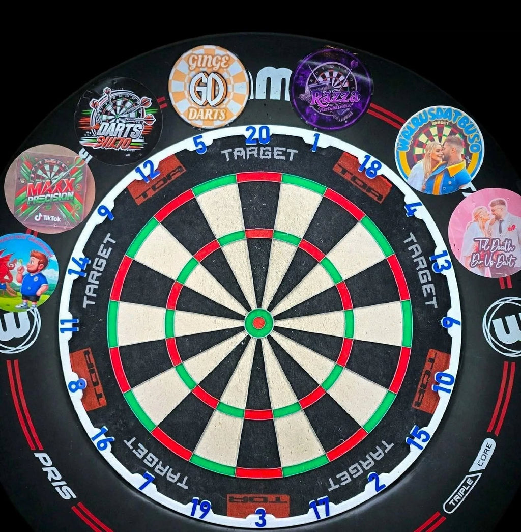 3D printed darts board number ring with magnetic clips included!