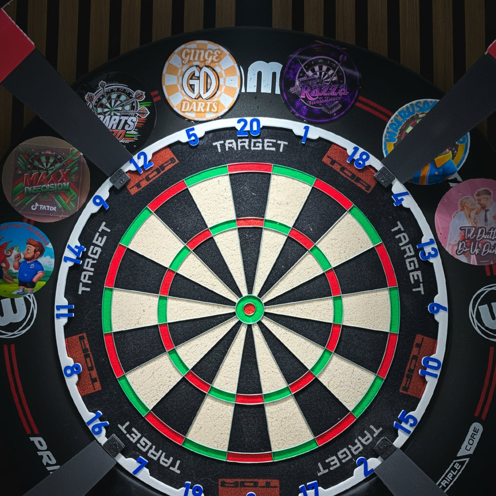 3D printed darts board number ring with magnetic clips included!