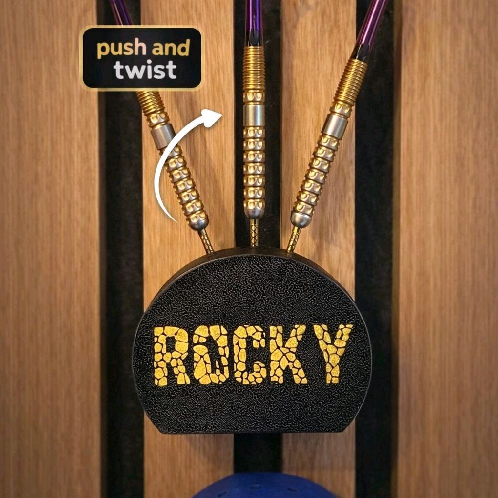Push and Twist Dart Holder CUSTOM for Acoustic Wooden Panels Personalizable with any design all darts