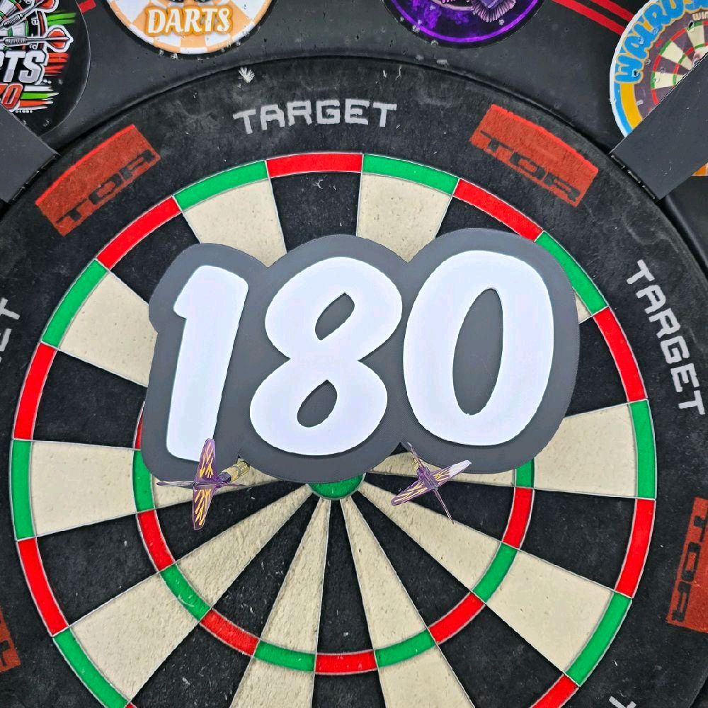 180 Darts Sign - Eye-Catching Design for Dartsetups, Perfect for Enhancing Your Game Experience