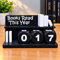 Books Read This Year Counter - Black Design with White Digits, Perfect for Tracking Reading Goals